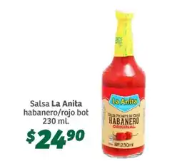 Soriana Híper Salsa La Anita habanero/rojo bot oferta