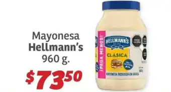 Soriana Híper Mayonesa Hellmann's oferta