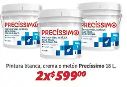 Soriana Híper Pintura blanca,crema o melon Precissimo oferta