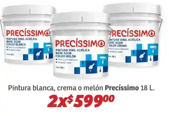 Soriana Híper Pintura blanca,crema o melon Precissimo oferta