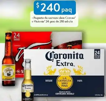 Walmart Coronita extra paquete de cerveza clara oferta