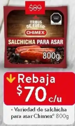 Walmart Chimex variedad de salchicha para asar oferta