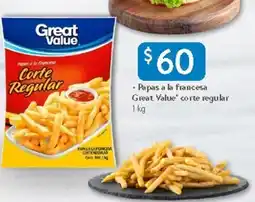 Walmart Great value papas a la francesa corte regular oferta