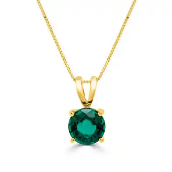 Costco Collar de Esmeralda Creado, Oro de 14K oferta