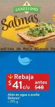 Walmart Sanissimo - atun en agua o aceite oferta