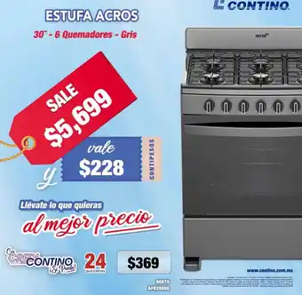 Contino Acros estufa oferta