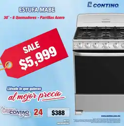 Contino Mabe estufa oferta