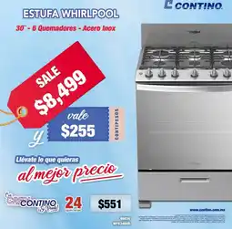 Contino Whirlpool estufa oferta