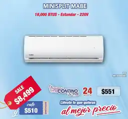 Contino Mabe minisplit oferta