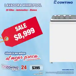 Contino Whirlpool lavadora oferta