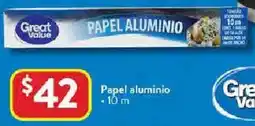 Walmart Great Value papel aluminio oferta