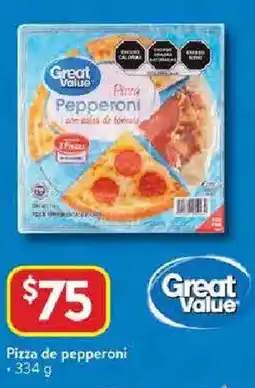 Walmart Great value pizza de pepperoni oferta