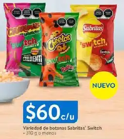 Walmart Switch variedad de botanas sabritas oferta