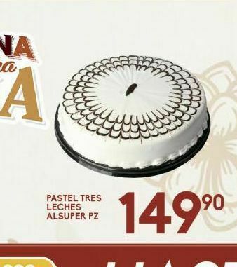 Alsuper Pastel tres leches alsuper oferta