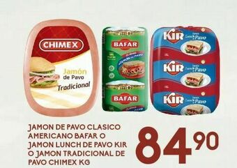 Alsuper Jamón de pavo chimex oferta