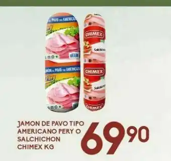 Alsuper Jamón de pavo pery oferta