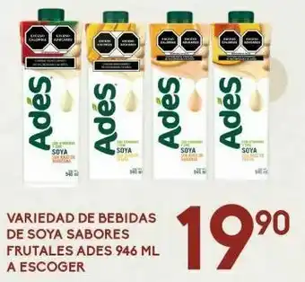 Alsuper Bebida de soya ades 946 ml oferta