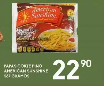 Alsuper Papas congeladas american sunshine 567 gr oferta
