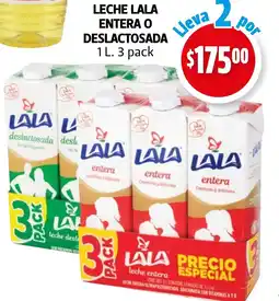 Farmacias Guadalajara Leche lala entera o deslactosada oferta