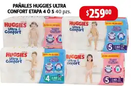 Farmacias Guadalajara Huggies pañales ultra confort etapa 4 ó 5 oferta