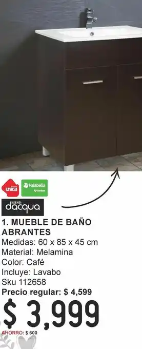 Black and Decker Mueble de baño abrantes blanco wengué oferta