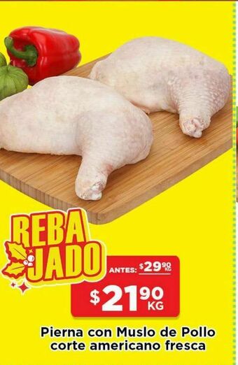 HEB Pierna con muslo de pollo corte americano fresca oferta