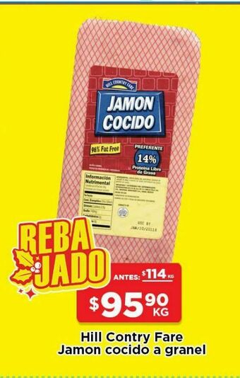 HEB Hill country fare jamón cocido a granel oferta