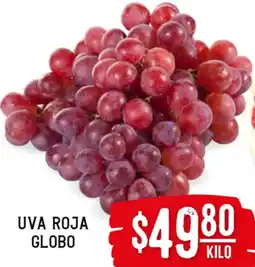 Soriana Híper Uva roja globo oferta
