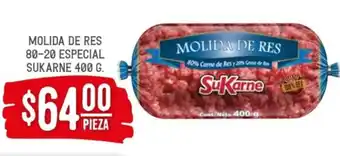 Soriana Híper Molida de res 80-20 especial sukarne oferta