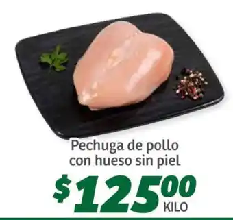 Soriana Súper Pechuga de pollo con hueso sin piel oferta