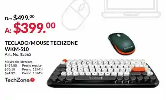 Teclado y mouse inalámbrico spectra wkm-510 / usb / windows / estándar / negro