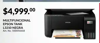 Impresora multifuncional epson ecotank l3210 / inyección de tinta / color / usb