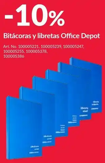 Bitácoras y libretas office depot