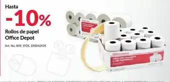 Rollos de papel office depot