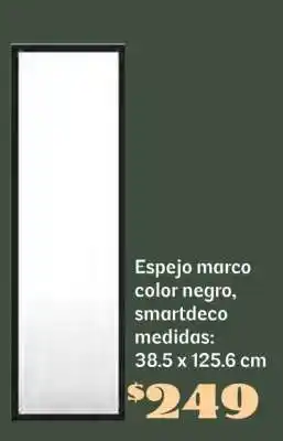 Soriana Híper Espejo marco color negro oferta