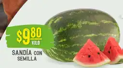 Sandía con semilla