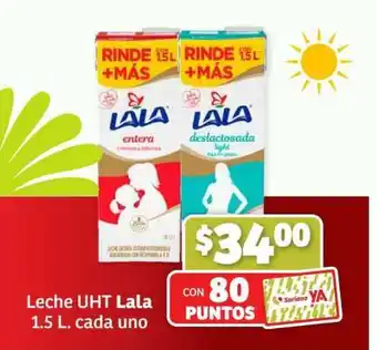 Soriana Híper Leche UHT Lala 1.5 L oferta
