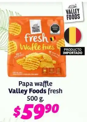 Soriana Súper Papa waffle Valley Foods fresh 500 g oferta