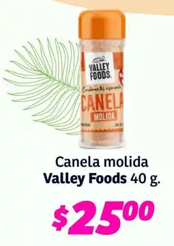 Soriana Híper Canela molida Valley Foods 40 g oferta