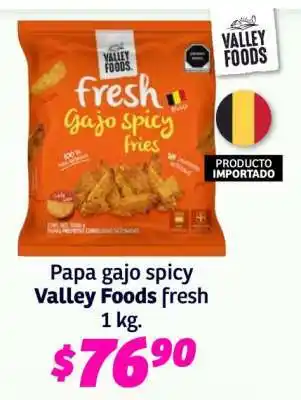 Soriana Híper Papa gajo spicy Valley Foods fresh oferta
