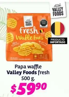 Soriana Híper Papa waffle Valley Foods fresh 500 g oferta
