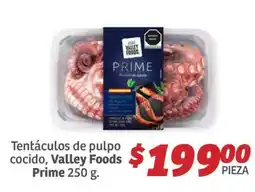 Soriana Híper Tentáculos de pulpo cocido, Valley Foods Prime 250 g oferta