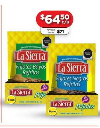 Bodega Aurrerá Frijoles refritos la sierra oferta