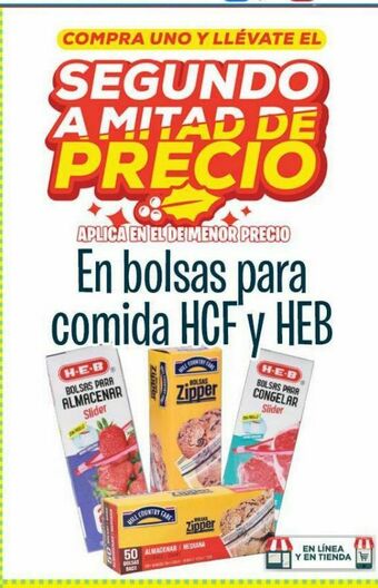 HEB Bolsas para comida hcf y heb oferta