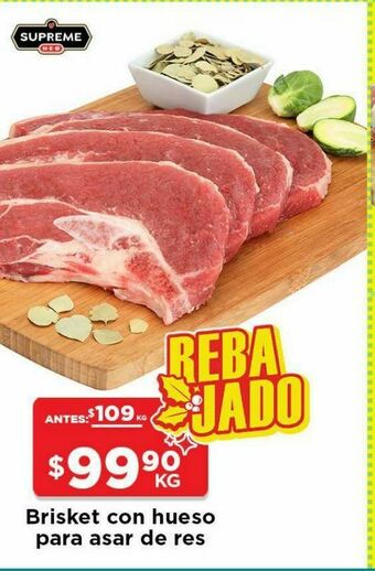 HEB Brisket con hueso para asar de res oferta