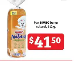 Soriana Híper Pan BIMBO barra natural, 612 g oferta