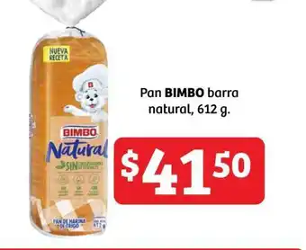 Soriana Híper Pan BIMBO barra natural, 612 g oferta