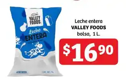 Soriana Híper Leche entera VALLEY FOODS oferta