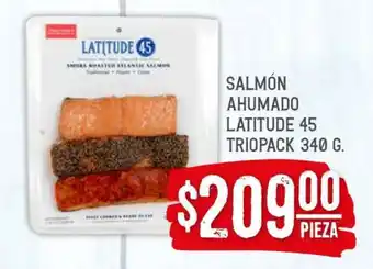 Soriana Híper Salmón Ahumado Latitude 45 Triopack 340 g oferta