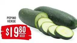 Soriana Híper Pepino verde oferta